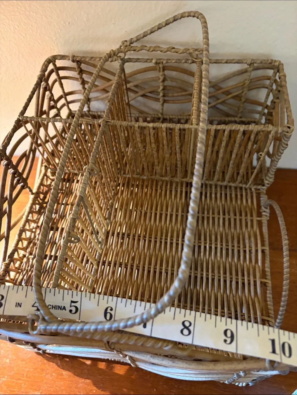 Natural Wicker Countertop Organizer - Tan